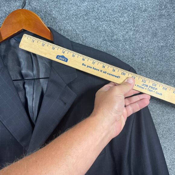 Burberry London Kensington Blazer 46R Gray/Blue Window Pane 100% Wool READ - Picture 5 of 13